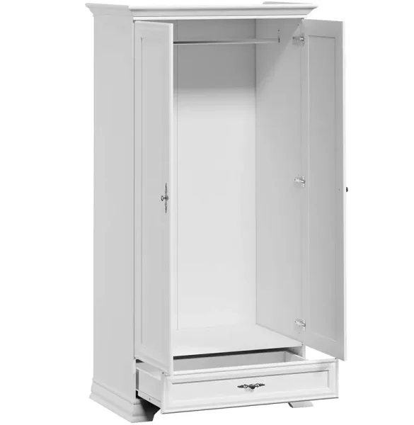 Шкаф двустворчатый Кентаки SZF2D1S белый