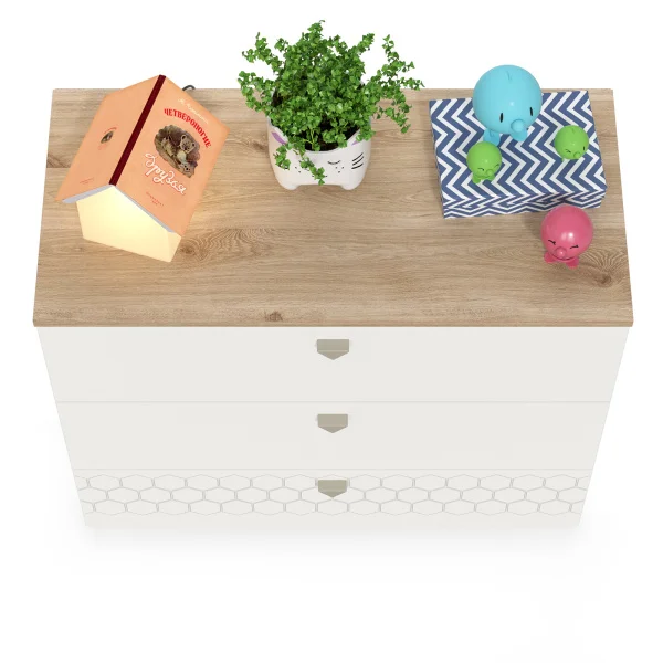 Комод Эйп 13.322 белый/дуб белый Комод Эйп 13.322 белый/дуб белый