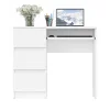 Стол компьютерный три ящика МС-6 белый (левый)