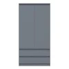 Шкаф два ящика и две дверки МШ 900.1 графит