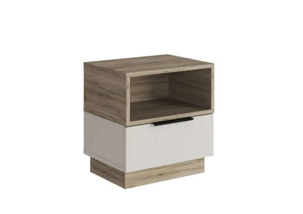 Тумба прикроватная Бохо ТМ-002 дуб крафт серый/кашемир Тумба прикроватная Бохо ТМ-002 дуб крафт серый/кашемир