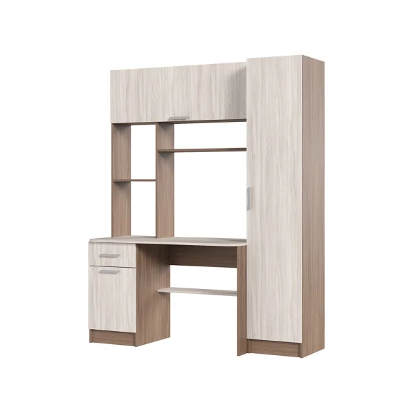 Стол компьютерный №7 ясень шимо темный/шимо светлый