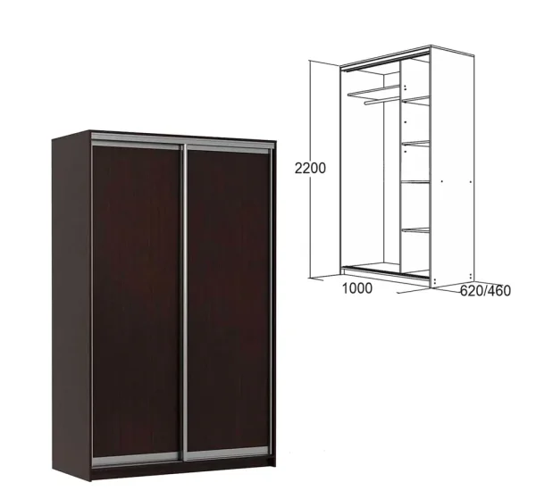 Шкаф-купе Мираж 10.2 венге