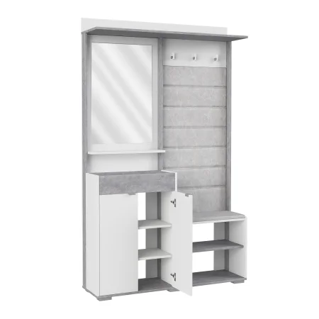 Прихожая Акцент №1 белое сияние/цемент светлый