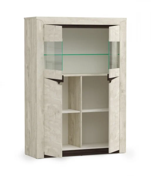 Шкаф комбинированный 33.15 Лючия бетон пайн белый