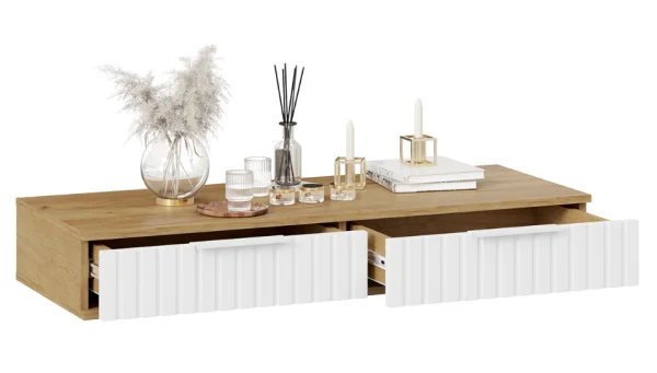 Стол туалетный Хилтон дуб крафт золотой/белый матовый Стол туалетный Хилтон дуб крафт золотой/белый матовый