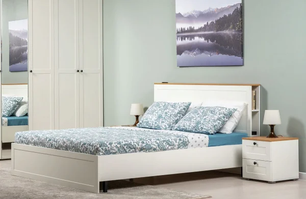 Кровать 11.53 Остин белый шагрень Кровать 11.53 Остин белый шагрень