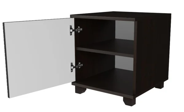 Тумба прикроватная со створкой Копенгаген венге/черный матовый Тумба прикроватная со створкой Копенгаген венге/черный матовый