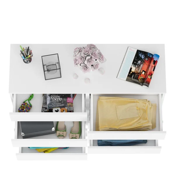 Комод восемь выдвижных ящиков МК 1200.8 белый Комод восемь выдвижных ящиков МК 1200.8 белый