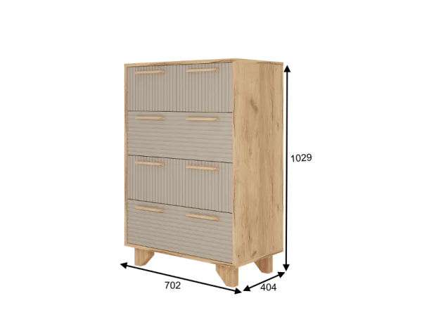 Комод Ньерд 700.5 дуб вотан/ива пепельная Комод Ньерд 700.5 дуб вотан/ива пепельная