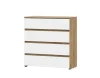 Комод 4 ящика Некст-1 дуб золотой/белый