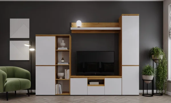 Буфет Гретта 2С дуб крафт золотой/белый Буфет Гретта 2С дуб крафт золотой/белый