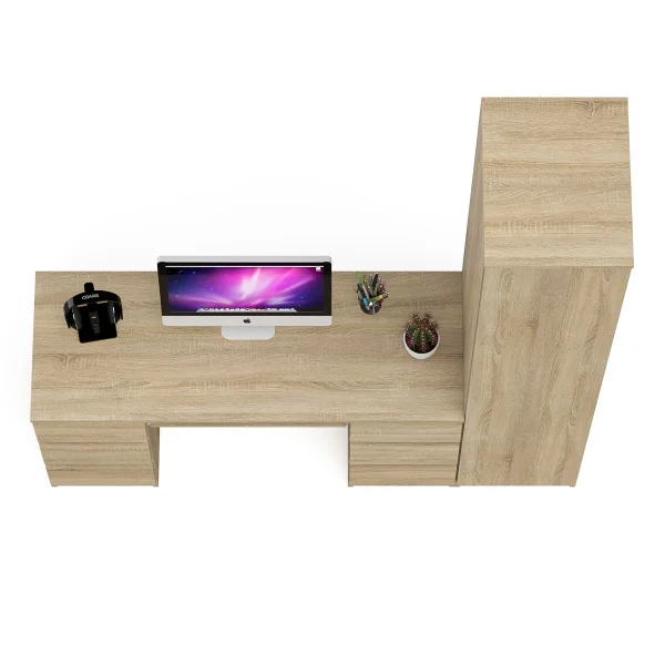 Комплект стол компьютерный МС-2 + Пенал МШ 400.1 дуб сонома