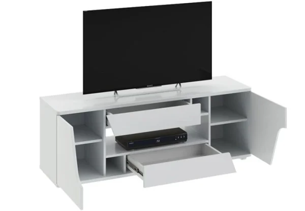 Тумба ТВ Diamond тип 5 белый/белый глянец Тумба ТВ Diamond тип 5 белый/белый глянец
