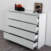 Комод Челси 8 ящиков белый/белый глянец
