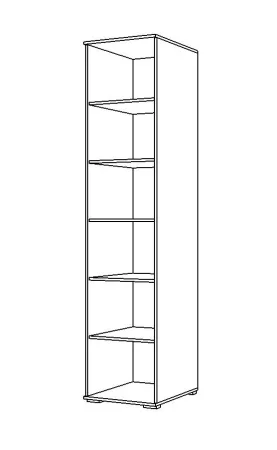 Пенал Ненси дуб крафт золотой/белый глянец Пенал Ненси дуб крафт золотой/белый глянец