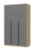Шкаф 3-х створчатый Лион ШК-02 дуб крафт/графит серый
