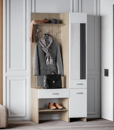 Прихожая Домино-2У дуб сонома/белый