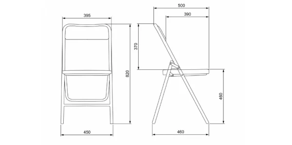 Стул Компакт складной чёрный
