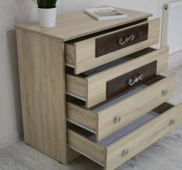 Комод Мадлен дуб сонома/дуб шале мореный Комод Мадлен дуб сонома/дуб шале мореный