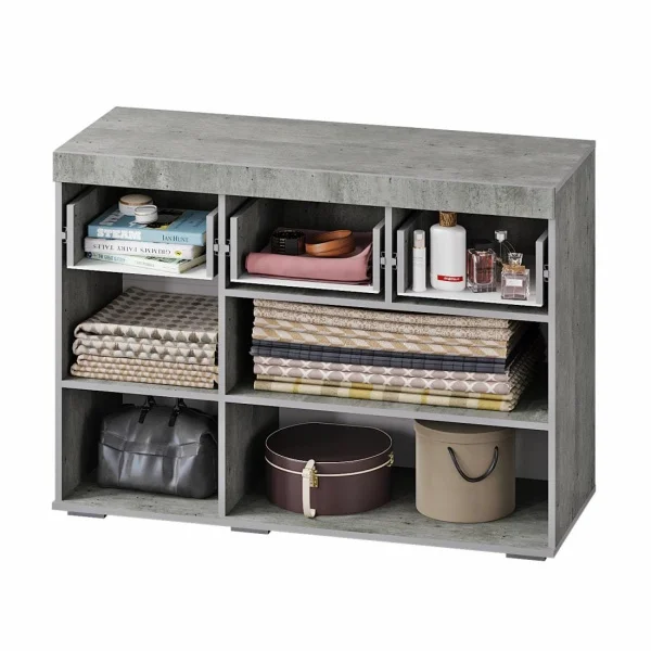 Комод Инстайл КМ-03 бетон/белый Комод Инстайл КМ-03 бетон/белый