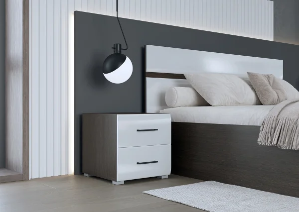 Спальня Ненси венге/белый глянец Спальня Ненси венге/белый глянец