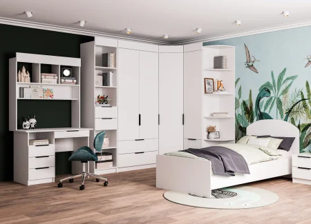 Шкаф Лавис ШД 900.1 белый/белый софт