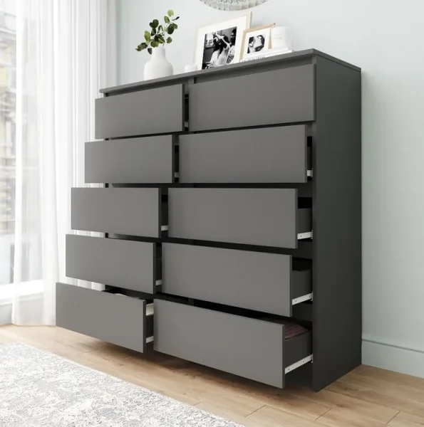 Комод Мори МК 1200.10 графит (10 ящиков) Комод Мори МК 1200.10 графит (10 ящиков)