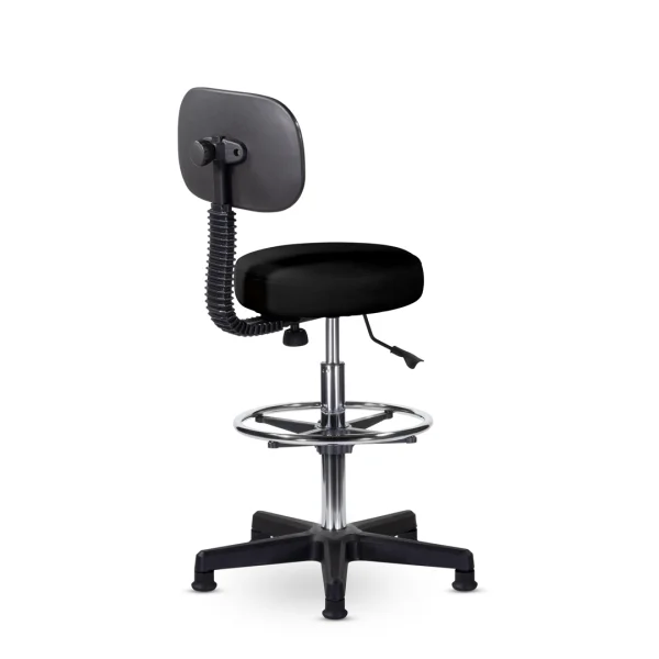 Стул кассира Б/п со спинкой черный