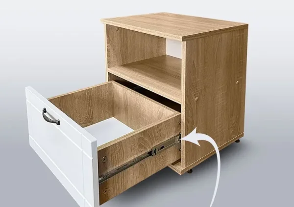 Тумба прикроватная ТПР-3 дуб сонома/белый Тумба прикроватная ТПР-3 дуб сонома/белый