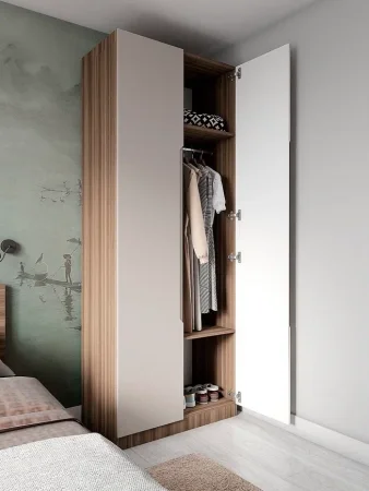 Шкаф Роза 900 орех франклин/бежевый скин тренто