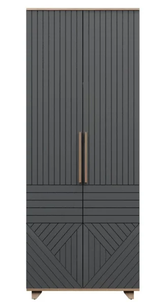 Шкаф 2-х створчатый Копенгаген дуб самдал/серый графит