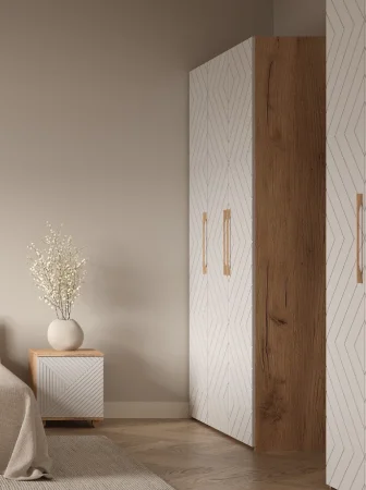 Шкаф Ньерд 1350 дуб вотан/белый софт