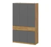 Шкаф трехстворчатый Авиньон дуб крафт золотой/графит