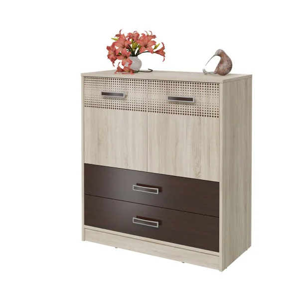 Комод Румба 4-4424 дуб сонома/венге Комод Румба 4-4424 дуб сонома/венге