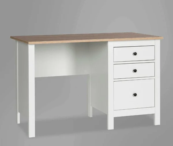 Стол письменный Сага белый/ясень
