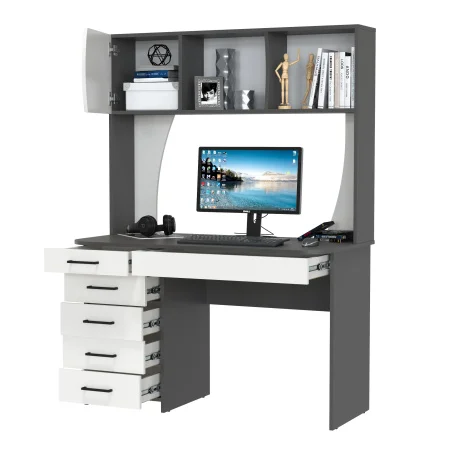 Стол рабочий 6-0606 Сигма графит/белый