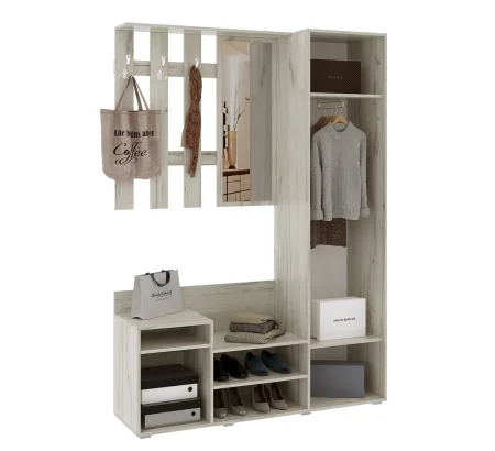 Прихожая Визит дуб крафт белый