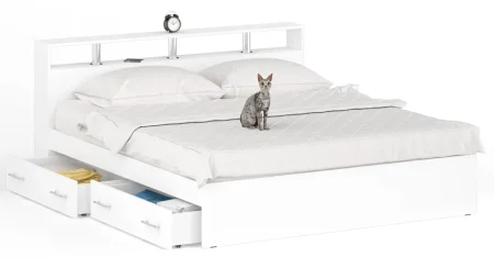Кровать Камелия с ящиками белый