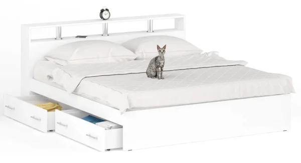 Кровать Камелия с ящиками белый Кровать Камелия с ящиками белый