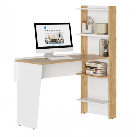 Стол письменный Teсhno СП-001 дуб крафт золотой/белый