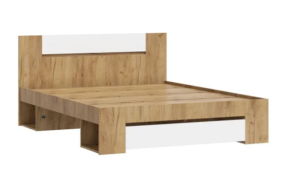 Кровать Ламия дуб крафт золотой/белый бриллиант Кровать Ламия дуб крафт золотой/белый бриллиант