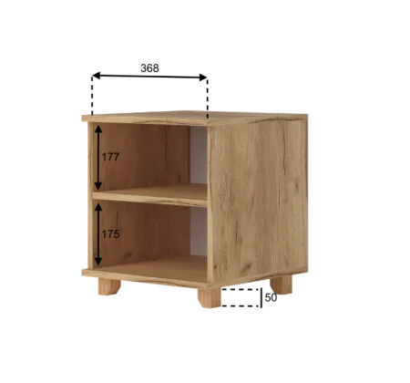 Тумба прикроватная Ньерд 1 створка дуб вотан/можжевельник