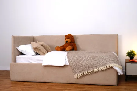 Мягкая кровать Бенто крем