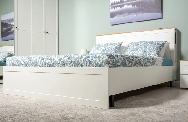 Кровать 11.53 Остин белый шагрень Кровать 11.53 Остин белый шагрень