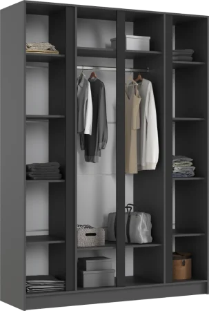 Шкаф 4-х створчатый Келвин 1600 графит