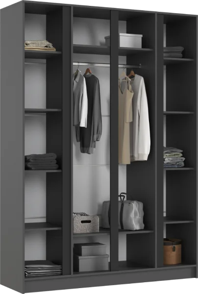 Шкаф 4-х створчатый Келвин 1600 графит