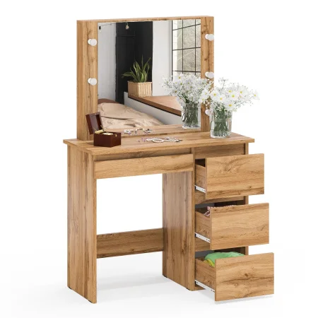 Стол косметический с подсветкой Сура дуб вотан