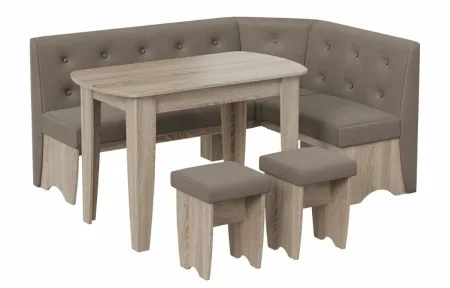 Кухонный комплект Барселона дуб сонома трюфель, микровелюр Duna Stone