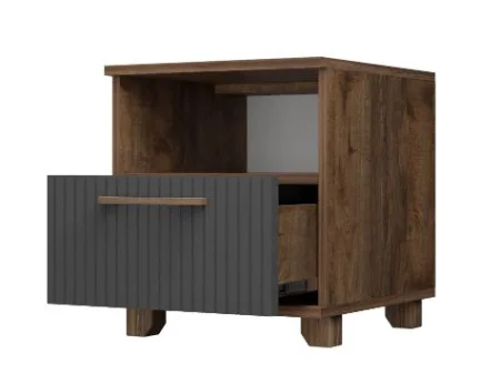 Тумба прикроватная Копенгаген с ящиком дуб самдал/серый графит